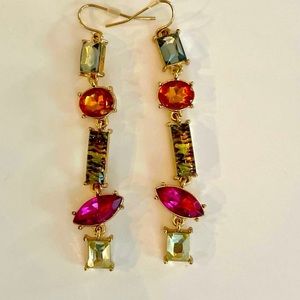 BaubleBar NBW Never Been Worn jeweled gold earrings! These are so cute!